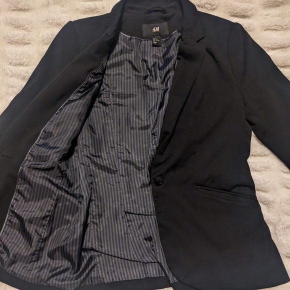 H&M Black Blazer Jacket - Picture 3 of 6